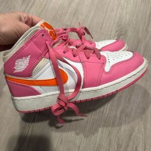 Nike Kids Pink and Orange Sneakers